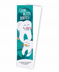 100 Marcadores de Página 5 x 18 cm - 4x0 Frente - Papel Couchê 250g c/ Verniz Total Frente