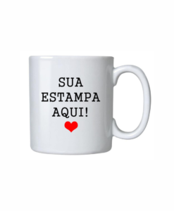 Canecas Personalizadas em Louça Branca 300 ml