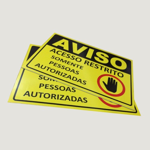 Placa em PVC Personalizada - 1mm Adesivado - A3 - 30x42 cm