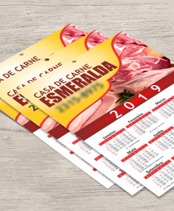 50 Calendários de Parede - 30x42 cm - Couchê 250g