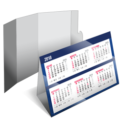 500 Calendários de Mesa - 18x25 cm - Couchê 250g