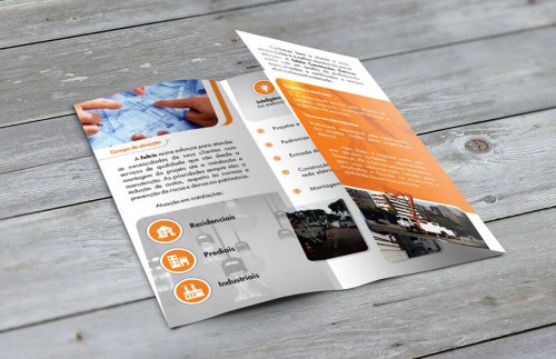 2500 Folders 21 x 30 cm - Couchê 150g c/ Dobra