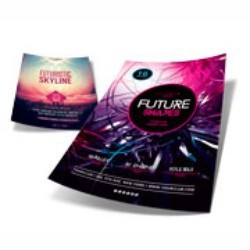 2500 Folhetos 20 x 28 cm - Couchê 90g - 4x4 Frente e Verso