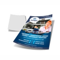 1000 Folhetos 15x21 cm - Couchê 115g - 4x0 Frente