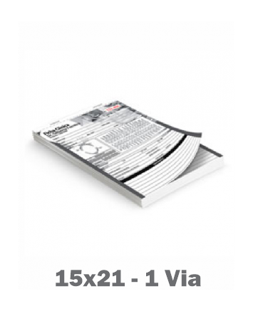 25 Talões A5 - 15 x 21 cm - 1 Via 100x1 