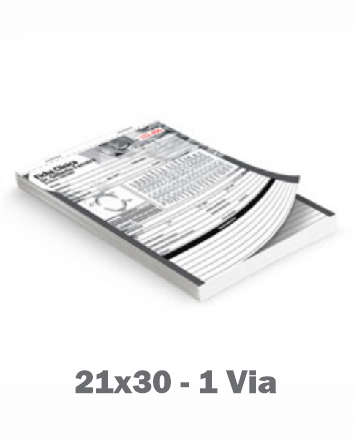 100 Talões A4 - 21 x 30 cm - 1 Via 100x1 