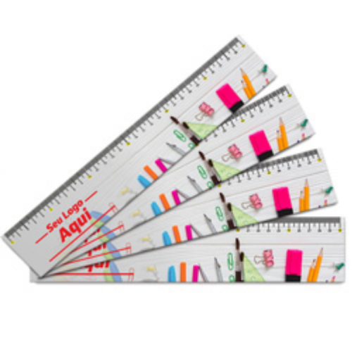 1000 Réguas Personalizadas em PVC 0,3 mm - 30 cm
