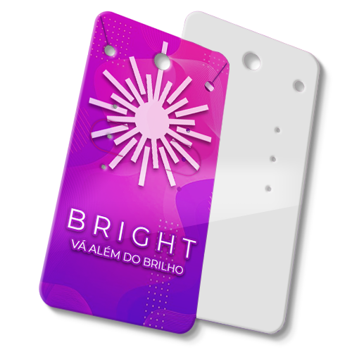 Cartelas Personalizadas para Bijuteria - 8,4 x 4,4 cm - 4/0 Frente