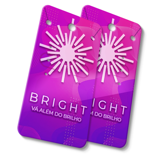 Cartelas Personalizadas para Bijuteria - 8,4 x 4,4 cm - 4/4 Frente e Verso