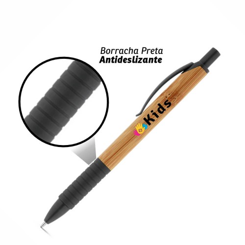 50 Canetas Ecológicas Bambu Personalizadas