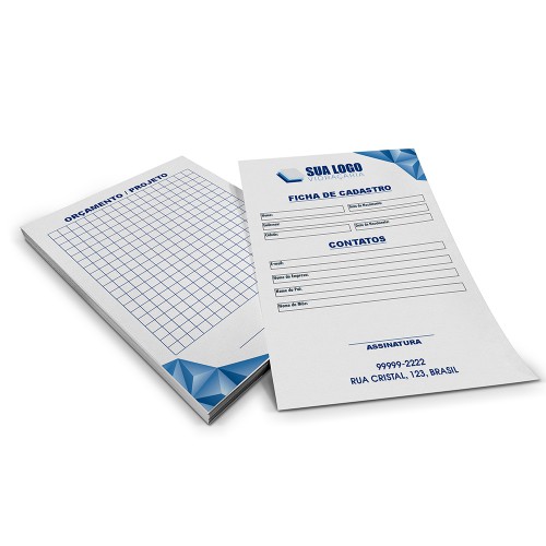 500 Fichas A4 - 21x30 cm - Papel Offset 180g - 4/4 Frente e Verso (Colorido)