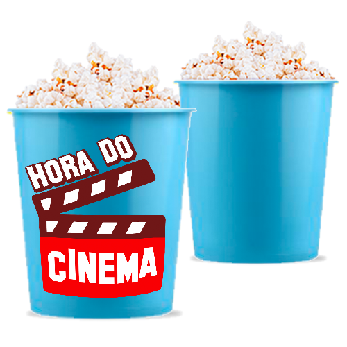 Baldes de Pipoca em Plástico 2,8 L Personalizado em DTF UV