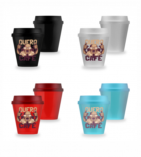 Copos de Café Personalizados c/ Tampa 300 ml